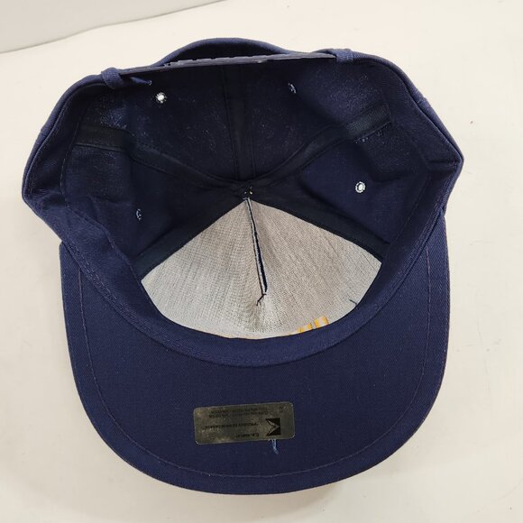 United Scrambled Eggs Snapback Hat Navy Blue One Size Made in Canada - Picture 7 of 9
